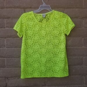 Neon green swim suit coverup. Sz L